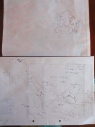 MAP作成 水中で取ったメモを紙に起こして・・・さささっと描けるかな・・・?まぁ、完成をお楽しみに♪