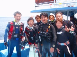 ボート上にて！