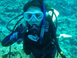 水中でもピース