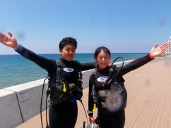 砂辺でダイビング! p8280079