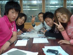 6班ログ付け風景