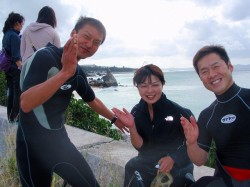 ファンダイビングチ~~~ム。ゴリチョのポーズ♪ ファンダイビングチ~~~ム