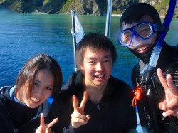 船上でパチリ！リフレッシュダイビング☆