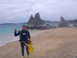 沖縄ビーチダイビング ゴリラチョップにて 沖縄ビーチダイビング ゴリラチョップにて