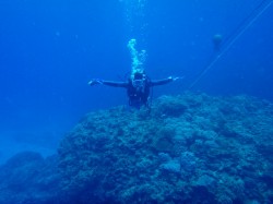 沖縄ダイビング　チービシにて