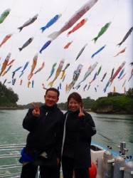 鯉のぼりと一緒に「比謝川にて」 鯉のぼりと一緒に「比謝川にて」