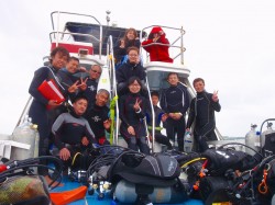 ビーフラップ　最後に集合写真！　（沖縄　ダイビング）