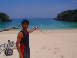 ここが　伊計ビーチです！