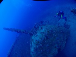 ダイブコンピュータを常にチェックしている和尚。さすが！