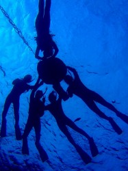 水底側から 水底側から