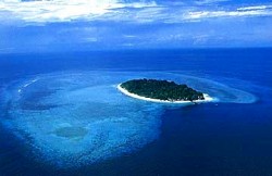 空からのシパダン島