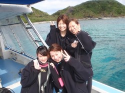 慶良間で集合写真 慶良間で集合写真