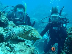 カメと3ショットです カメと3ショットです