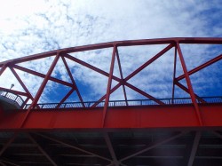 橋の下から見上げる空（沖縄　マングローブカヤック）